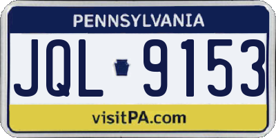 PA license plate JQL9153