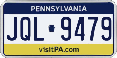 PA license plate JQL9479