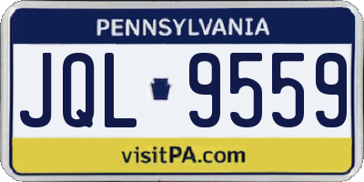 PA license plate JQL9559