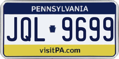 PA license plate JQL9699