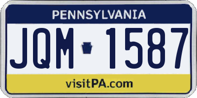 PA license plate JQM1587