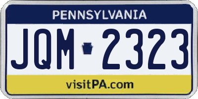 PA license plate JQM2323