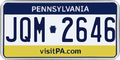 PA license plate JQM2646