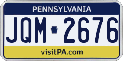 PA license plate JQM2676