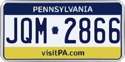 PA license plate JQM2866