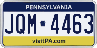 PA license plate JQM4463