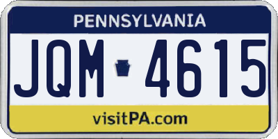 PA license plate JQM4615