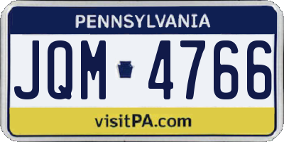 PA license plate JQM4766