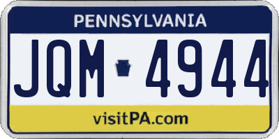 PA license plate JQM4944
