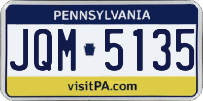 PA license plate JQM5135