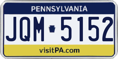 PA license plate JQM5152