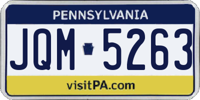 PA license plate JQM5263