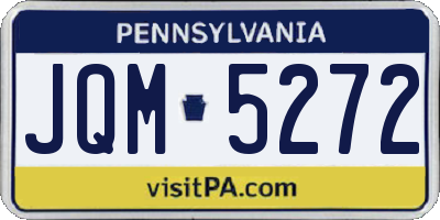 PA license plate JQM5272