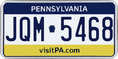 PA license plate JQM5468