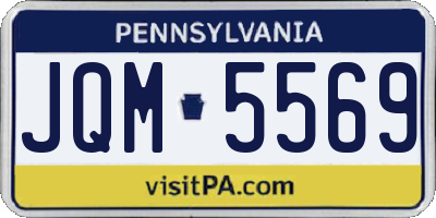 PA license plate JQM5569