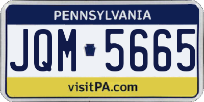 PA license plate JQM5665