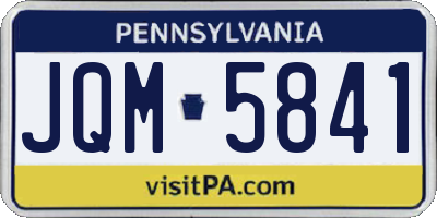 PA license plate JQM5841