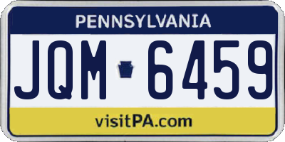 PA license plate JQM6459