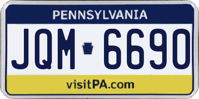 PA license plate JQM6690