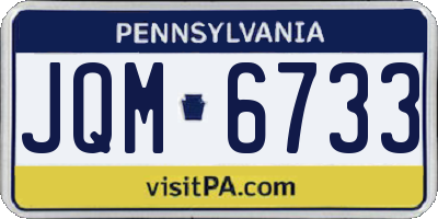 PA license plate JQM6733