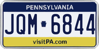 PA license plate JQM6844