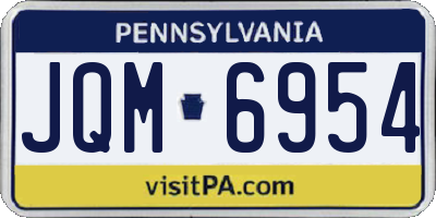 PA license plate JQM6954