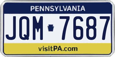 PA license plate JQM7687
