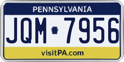 PA license plate JQM7956