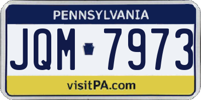 PA license plate JQM7973