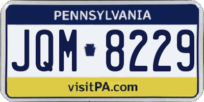 PA license plate JQM8229