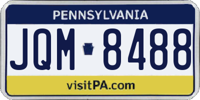 PA license plate JQM8488