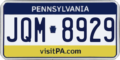 PA license plate JQM8929