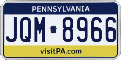 PA license plate JQM8966