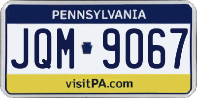 PA license plate JQM9067