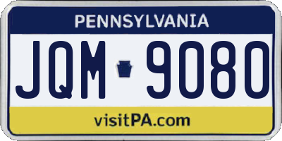 PA license plate JQM9080