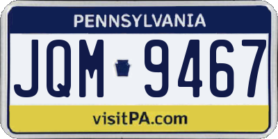 PA license plate JQM9467