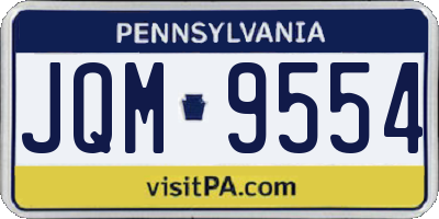 PA license plate JQM9554