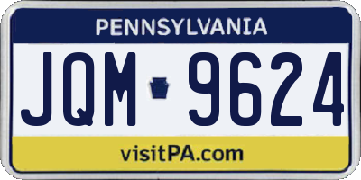 PA license plate JQM9624