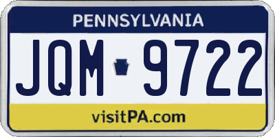 PA license plate JQM9722