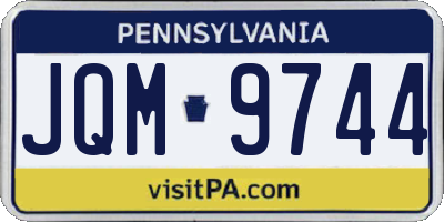 PA license plate JQM9744