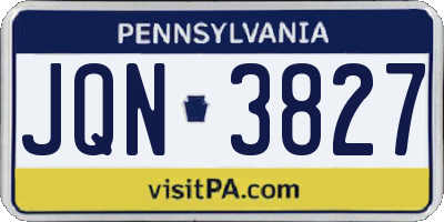PA license plate JQN3827