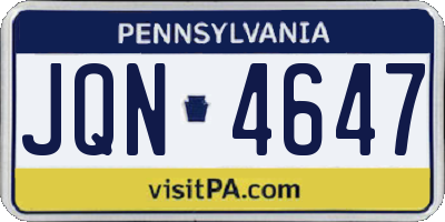 PA license plate JQN4647