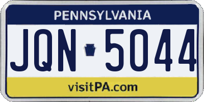 PA license plate JQN5044