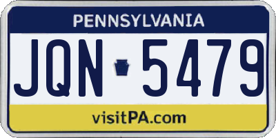 PA license plate JQN5479