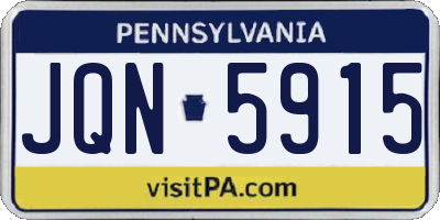 PA license plate JQN5915