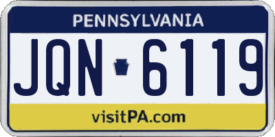 PA license plate JQN6119