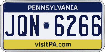 PA license plate JQN6266