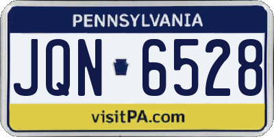 PA license plate JQN6528