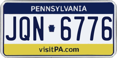 PA license plate JQN6776