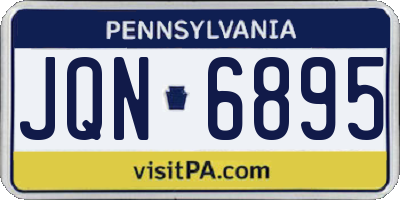 PA license plate JQN6895